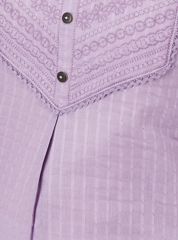 Women Embroidered Straight Kurta